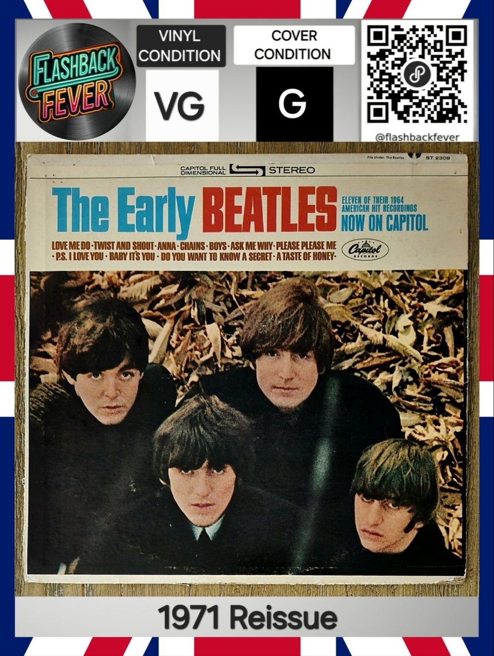 THE BEATLES•The Early Beatles•US 1971 (#ST-2309) Winchester Pressing, Reissue